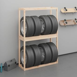 vidaXL Soporte Para Neum&aacute;ticos Madera Maciza De Pino 120x40x180 Cm Vidaxl