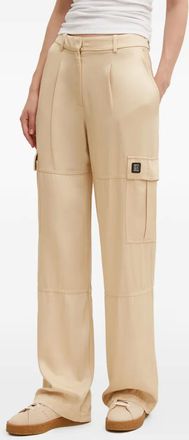 HUGO BOSS Cargo broek met logopatch - Beige