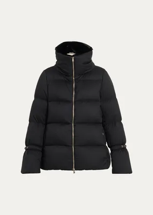 Herno Quilted Faux Fur-Collar Puffer Jacket