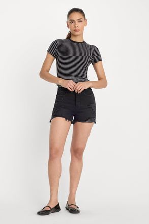 Good American Womens Bombshell Shorts | Black, 333 Size 22 Plus | Good American by Khlo&Egrave; Kardashian