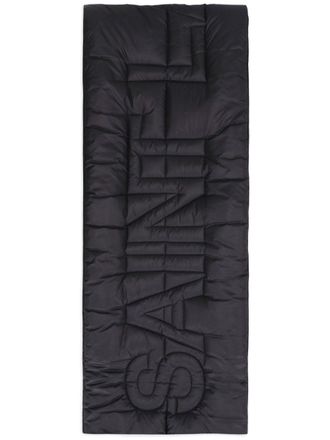 Saint Laurent logo-embossed padded-design scarf - women - Nylon - One Size - Black