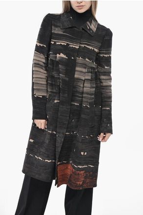 Giambattista Valli Silk-Blend Flared Coat with Snap Buttons size 44