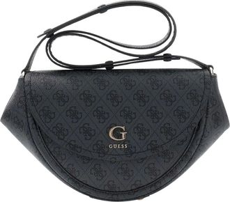 Guess Tassen, Dames, Zwart, ONE Size, Coleen Monogramme Flap Bag