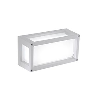 Zafferano Lampada Da Parete E Soffitto Led 10w Ip54 3000k Bianco Opaco - Design Moderno In Alluminio Pressofuso 12.2x25x9.5 Cm Per Ambienti Outdoor E Indoor
