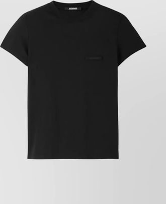 Jacquemus cotton slim-fit logo-patch short-sleeve t-shirt