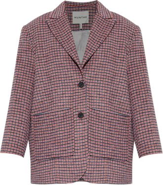 Munthe Aketta houndstooth jacket - Red