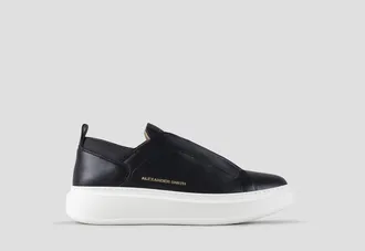 Alexander Smith Wembley Slip-on Man in smooth black leather