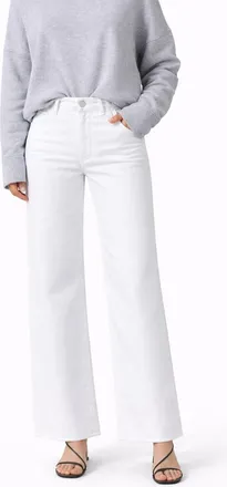 Fidelity Denim Katie High Rise Classic Flare Jeans in Magnolia White at Nordstrom, Size 29 X 32