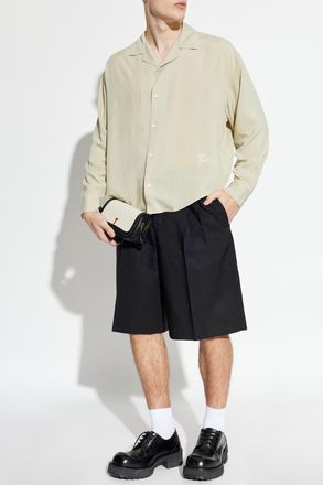 Ami Asymmetrical Cut Shirt, Mens, Beige