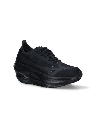 Comme Des Gar&ccedil;ons Mesh and Synthetic Overlay Sneaker - Black