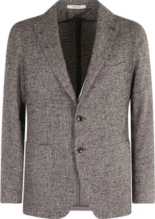 Tagliatore Monopetto Lana Microfantasia - Heren - Blazers - Grijs - L - Leer - Jassen