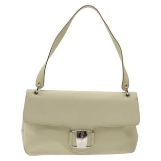 Ferragamo Tweedehands Canvas handtassen - Dames - Pre-owned - Wit - Maat: ONE Size