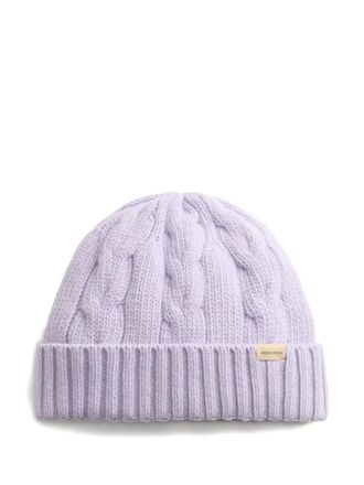 Woolrich cable-knit beanie - women - Wool - M - Purple