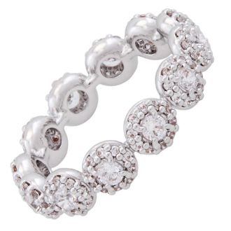 Swarovski Constella Band Ring Band Rhodium Shiny White, Size 50 (US 4.75)