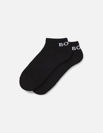 HUGO BOSS Mens 2 Pack of Ankle Socks - Black - Size: 6/6.5/8.5/7/9/11/10.5/9.5/8/10/11.5/12/7.5