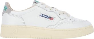 Autry White Low-Top Perforated Leather Sneakers
