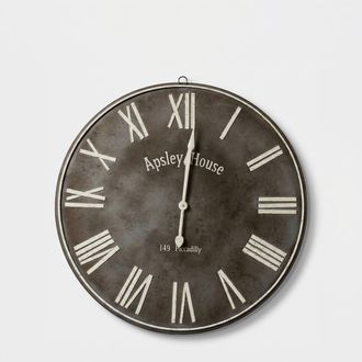 COSMA Reloj De Pared Vintage Grande De Hierro Y Madera Hugo