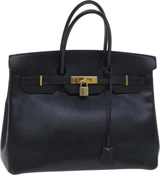 Herm&egrave;s Pre-owned Hand Bag - Dames - Vintage Handtas - Zwart - ONE Size - Leer - Vintage