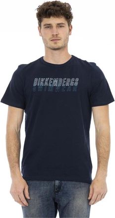 Dirk Bikkembergs Gedrukt Voorlogo T-shirt Strandkleding - Heren - T-shirts - Blauw - L - Tops
