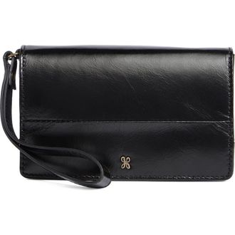 Hobo Jill Leather Wristlet in Black at Nordstrom Rack