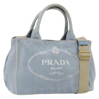 Prada Pre-owned Handbags, female, Blue, Size: ONE SIZE Pre-owned Vintage Hand Bag