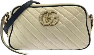 Gucci Pre-owned Cross Body Bags, female, Beige, Size: ONE SIZE Pre-owned Vintage Shoulder Bag