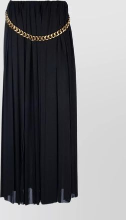 Balenciaga chain detail pleated midi skirt