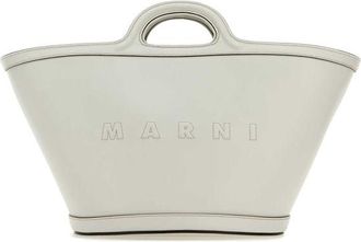 Marni White Leather Small Tropicalia Handbag
