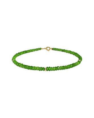 Jewelmak 14K 17.00 Ct. Tw. Chrome Diopside Bracelet