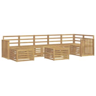 vidaXL Conjunto De Sof&aacute;s De Exterior 8 Pcs Blanco 59 X 59 X 37 Cm Vidaxl