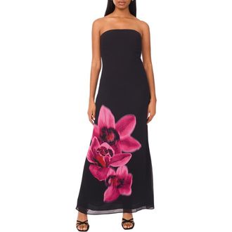 CeCe by Cynthia Steffe Strapless Maxi Dress in Wild Petunia at Nordstrom Rack, Size X-Small