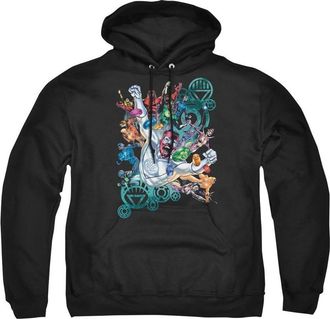 Gildan Green Lantern Lanterns Unite Adult Pull Over Hoodie / Hooded Sweatshirt