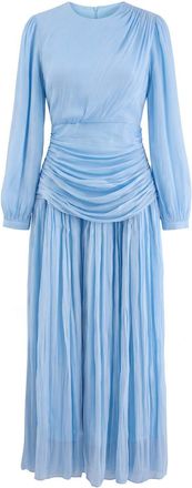 Trendyol Modest Dames Donkerblauw Effen Maxi Lang Stijlvol/Avond Skater Modest Avond Jurken