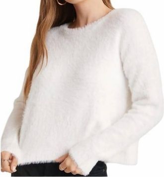 Bella Dahl Slouchy Crew Sweater In White