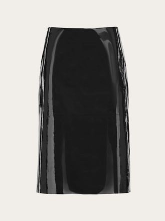 Ferragamo Women Patent leather pencil skirt Black