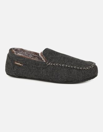 Goodyear Mens Hendrix Mens Full Slippers - Black - Size: 11