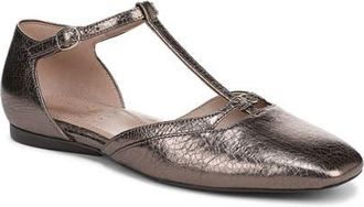 Naturalizer Caresse T-Strap Flat in Pewter at Nordstrom, Size 8.5