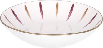 KASANOVA Piatto fondo in Porcellana pennellato viola marrone 20,2 cm Petali