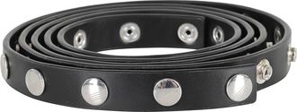 The Attico Zwarte riem met studs en drukknoopsluiting - Dames - Riemen - Zwart - M - Accessoires