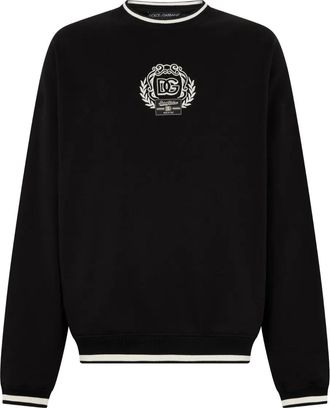 Dolce & Gabbana Maglione a coste con logo - Nero
