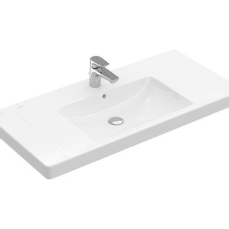 Villeroy & Boch Subway 2.0 meubelwastafel - 80x47cm - 1 kraangat met overloop ceramic+ wit