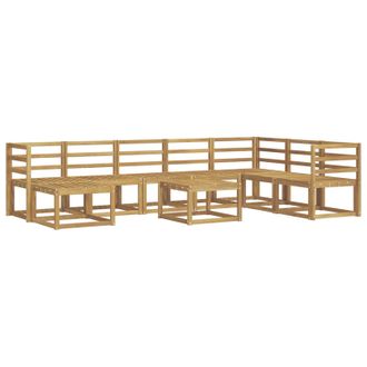 vidaXL Conjunto De Sof&aacute;s De Exterior 9 Pcs Blanco Vidaxl