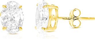 Vir Jewels 2 cttw Oval Lab Grown Diamond Stud Earrings in 14K Gold With Push Backs For Women