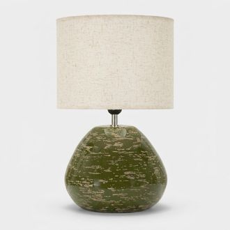 Mauro Ferretti L&aacute;mpara De Mesa Contempor&aacute;nea De Cer&aacute;mica Halo - Verde Oscuro