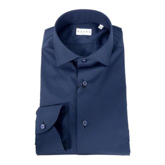 Xacus Men op maat & Shirt Intermediate Wearability 21743723 - Heren - Zakelijke Overhemden - Blauw - S - Katoen - Overhemden