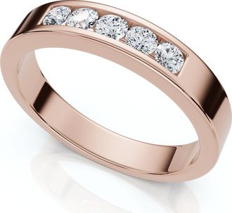 Pompeii3 Mens 1/4Ct Channel Set Diamond Wedding Ring 14k Gold or Platinum Lab Grown