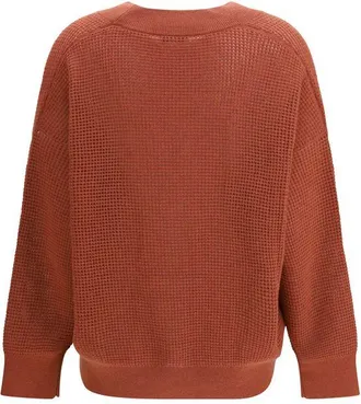 Brunello Cucinelli Womens Orange Cashmere Cardigan Clothing