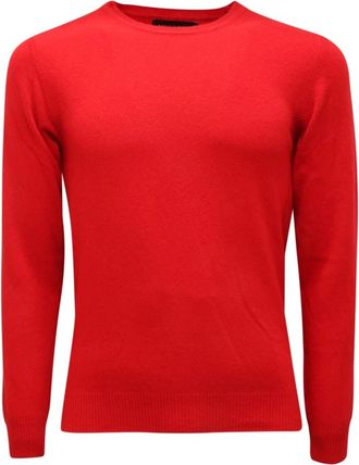 Daniele Fiesoli Rondgebreide trui - Heren - Ronde hals truien - Rood - S - Wol - Truien & Vesten
