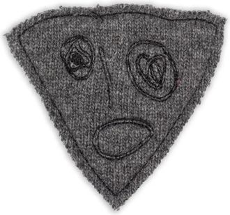 Plan C Spilla con ricamo - Grigio