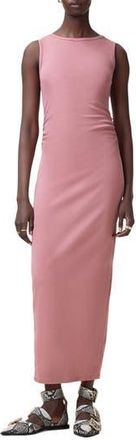 AllSaints Katarina Ruched Side Maxi Dress in Ash Rose Pink at Nordstrom Rack, Size 12 Us / 16 Uk